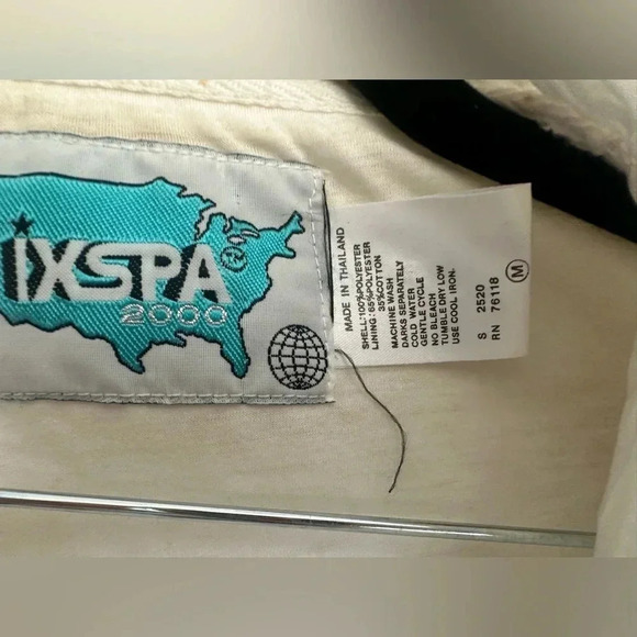 IXSPA 2000 White with Color blocks 80s Windbreaker, Size Medium - Picture 4 of 8